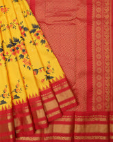 Yellow Kanjivaram Silk Saree